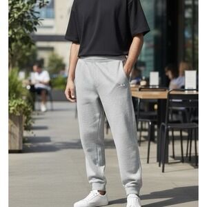 Fila Men's‎ Gray Garin Fleece Jogger Pockets Pants Cuffed Size Large